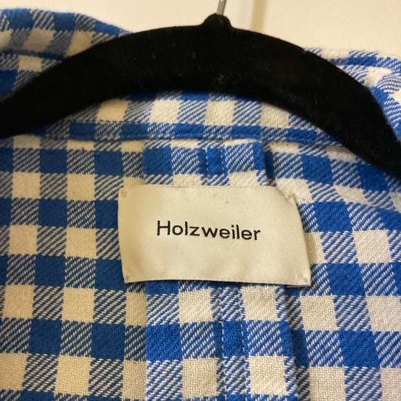 Holzweiler Blue Check Oversized Button Down Shirt - Picture 9 of 9